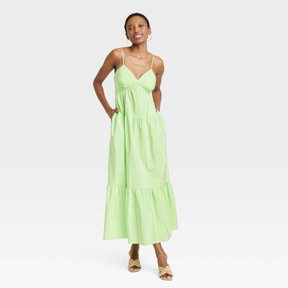 Women's Maxi Sundress - a New Day™ Green XL - Picture 1 of 3